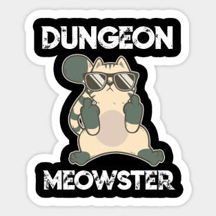 Dungeon Moewster Master Cat RPG DM Funny Gift For Him Her Sticker